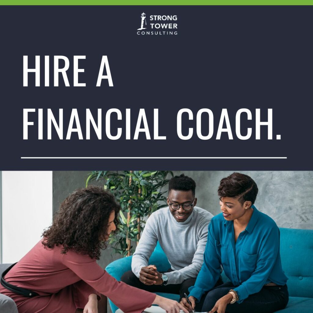Couple meeting with a financial coach