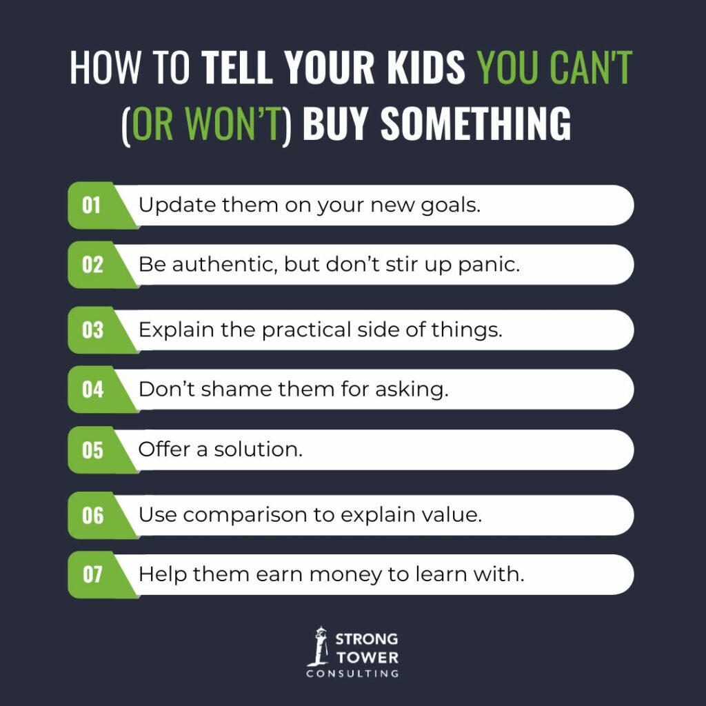 Another list of ways to tell your children no