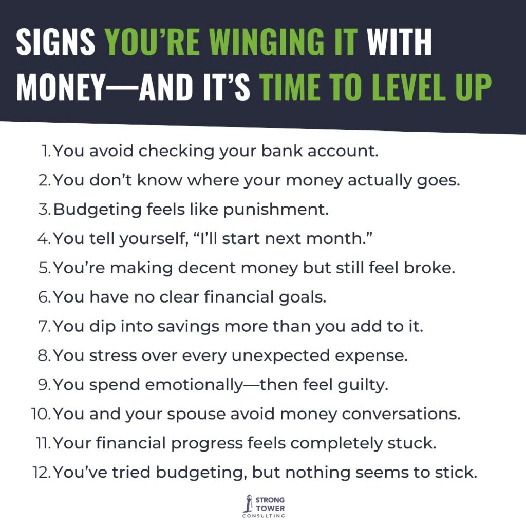 List of 12 signs you're winking it with money