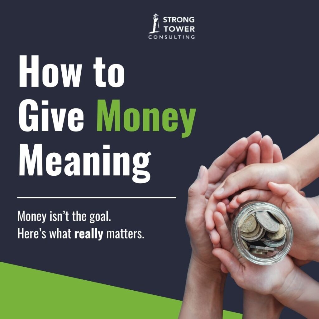 Family cupping their hands around a jar of money